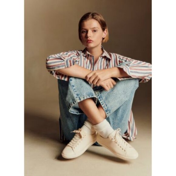 Sezane Cream Women's Jack Trainer Sneakers Size 41EU - Picture 5 of 14